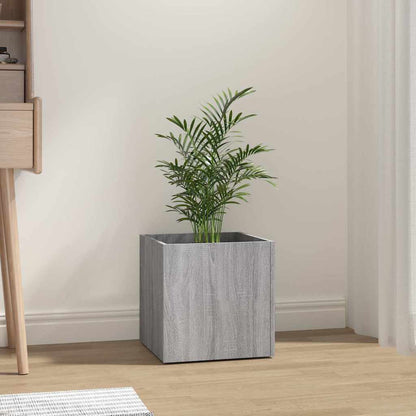 vidaXL Planter Box Grey Sonoma 40x40x40 cm Engineered Wood
