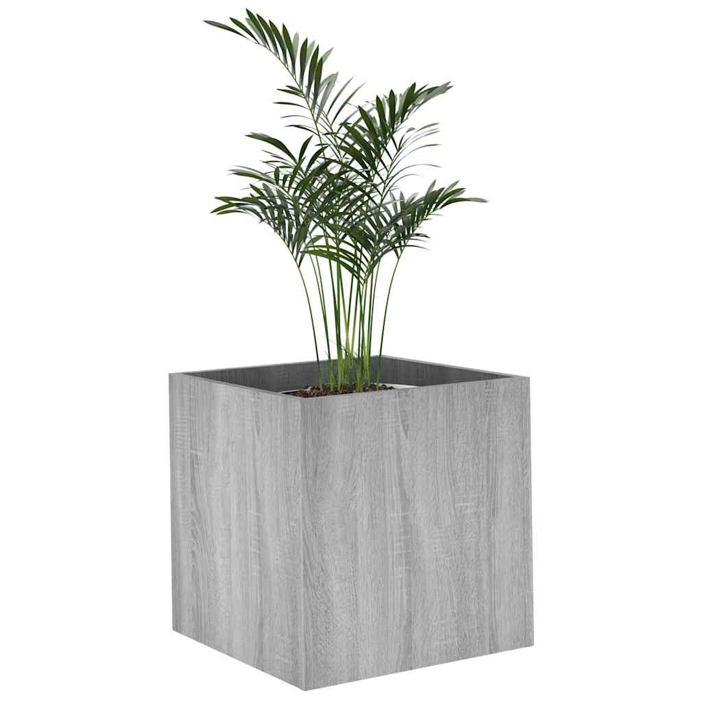 vidaXL Planter Box Grey Sonoma 40x40x40 cm Engineered Wood