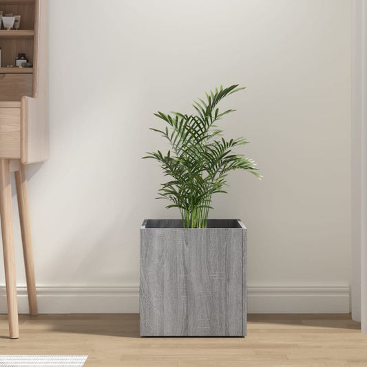 vidaXL Planter Box Grey Sonoma 40x40x40 cm Engineered Wood