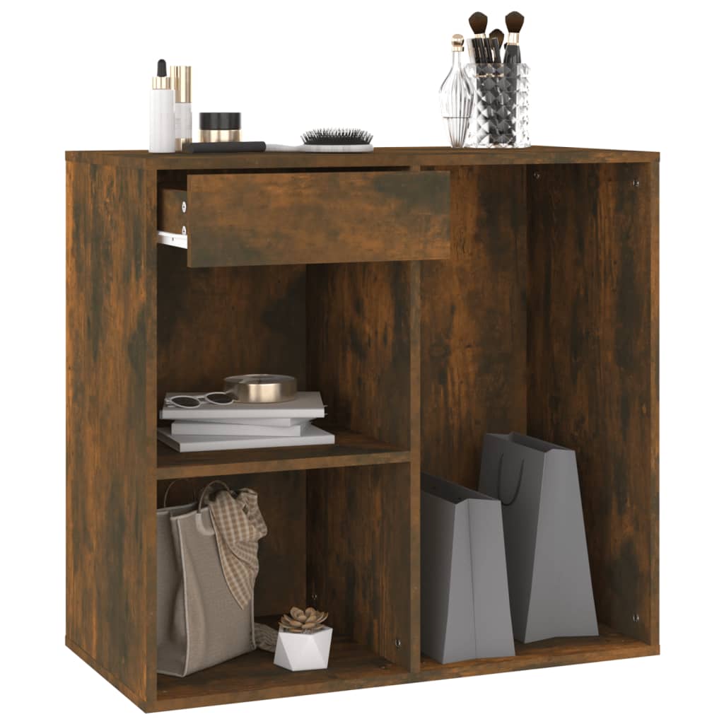 vidaXL Cosmetic Cabinet Smoked Oak 80x40x75 cm Engineered Wood