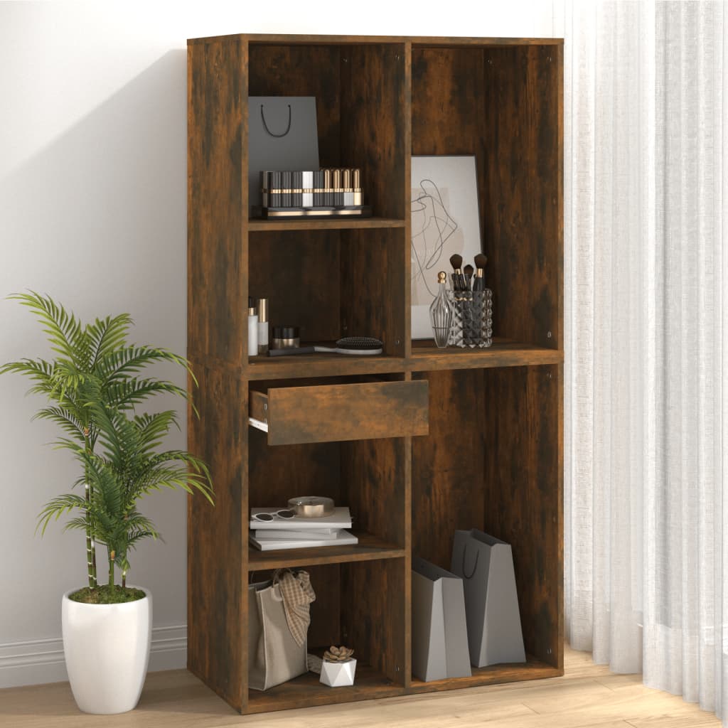 vidaXL Cosmetic Cabinet Smoked Oak 80x40x75 cm Engineered Wood