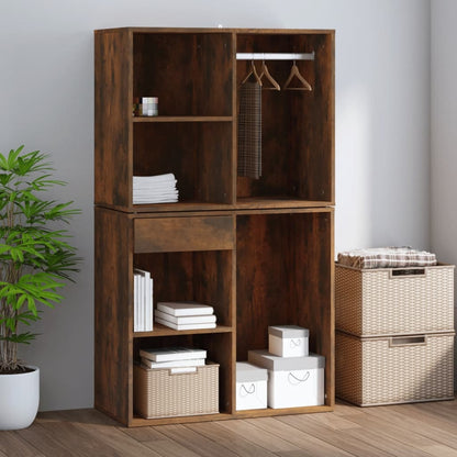 vidaXL Dressing Cabinet Smoked Oak 80x40x65 cm Engineered Wood