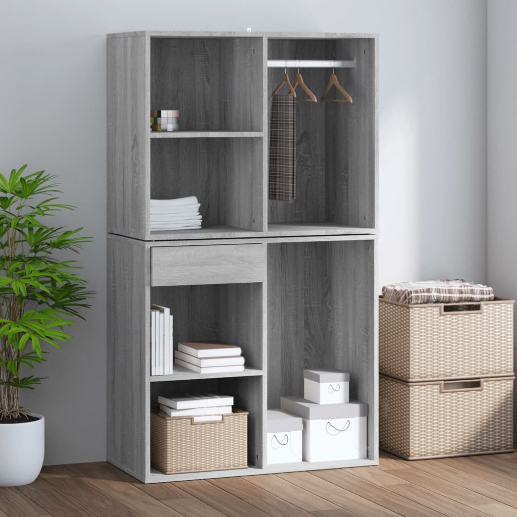 vidaXL Dressing Cabinet Grey Sonoma 80x40x65 cm Engineered Wood