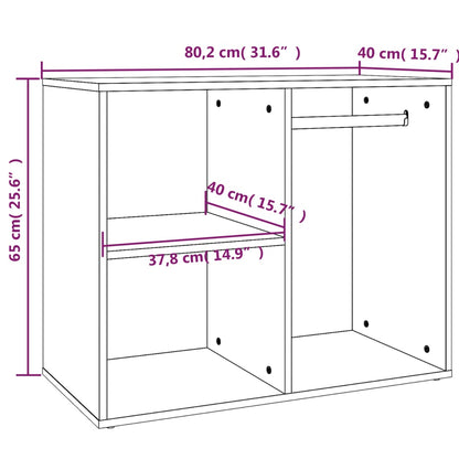 vidaXL Dressing Cabinet Brown Oak 80x40x65 cm Engineered Wood