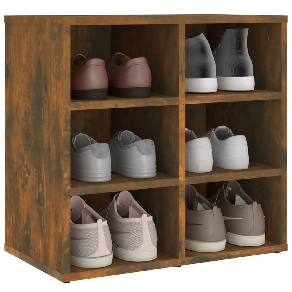 vidaXL Shoe Cabinet Smoked Oak 52,5x30x50 cm