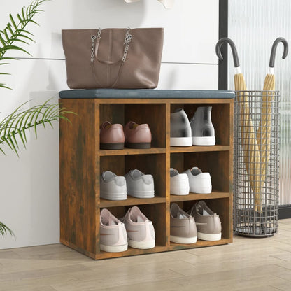 vidaXL Shoe Cabinet Smoked Oak 52,5x30x50 cm