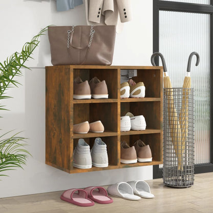 vidaXL Shoe Cabinet Smoked Oak 52,5x30x50 cm