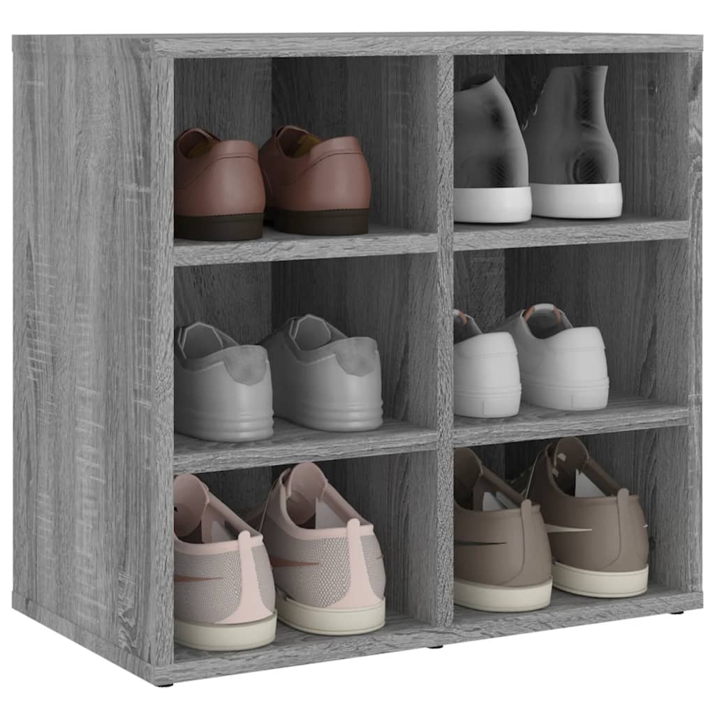 vidaXL Shoe Cabinet Grey Sonoma 52,5x30x50 cm