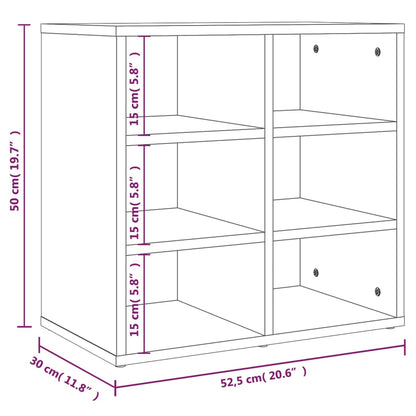 vidaXL Shoe Cabinet Grey Sonoma 52,5x30x50 cm