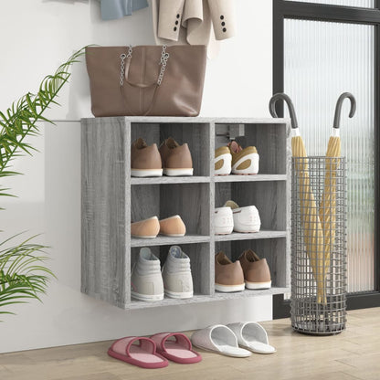 vidaXL Shoe Cabinet Grey Sonoma 52,5x30x50 cm