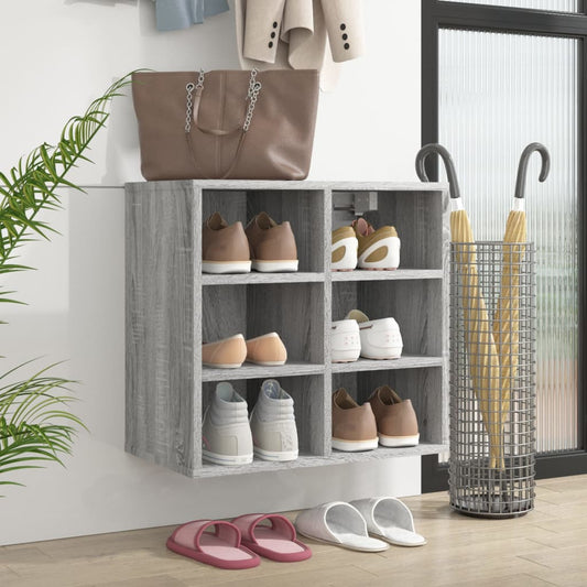vidaXL Shoe Cabinet Grey Sonoma 52,5x30x50 cm