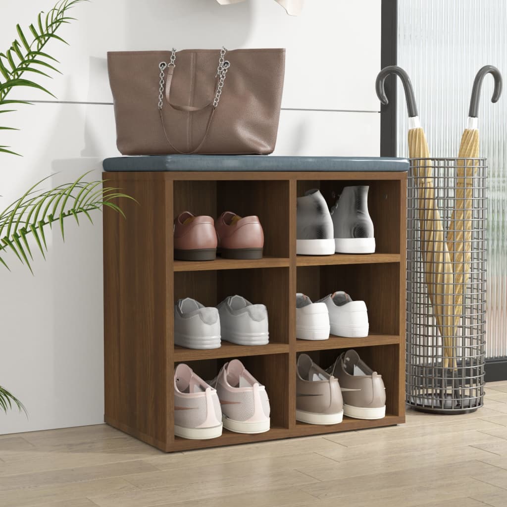 vidaXL Shoe Cabinet Brown Oak 52.5x30x50 cm