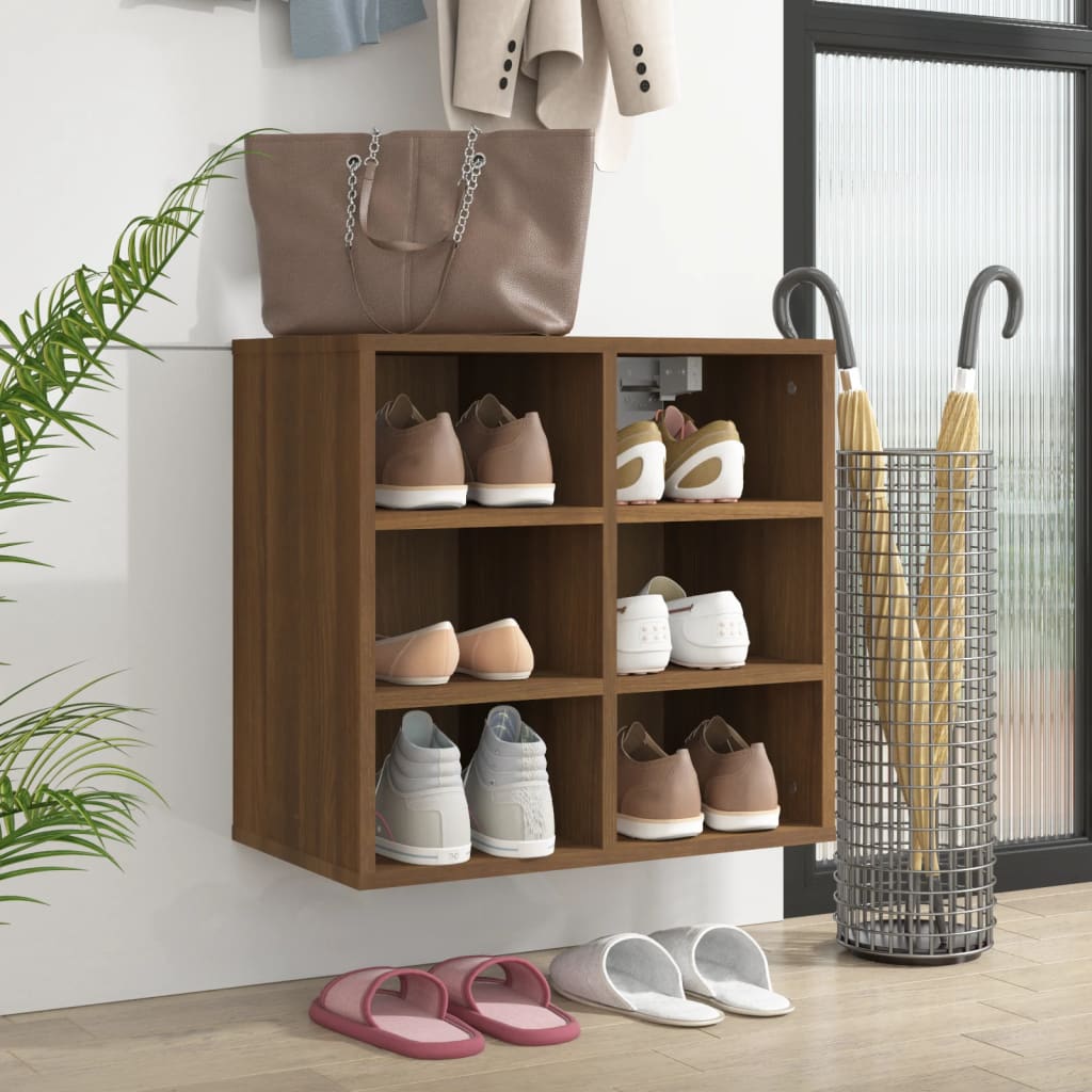vidaXL Shoe Cabinet Brown Oak 52,5x30x50 cm