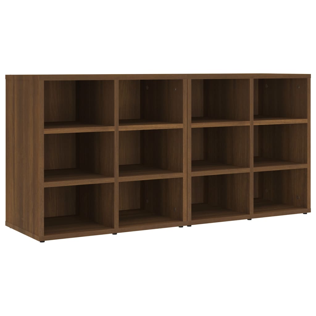 vidaXL Shoe Cabinets 2 pcs Brown Oak 52,5x30x50 cm
