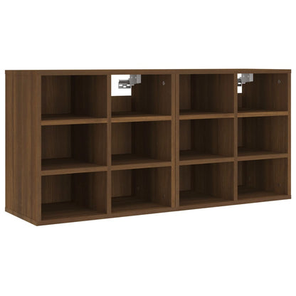 vidaXL Shoe Cabinets 2 pcs Brown Oak 52,5x30x50 cm