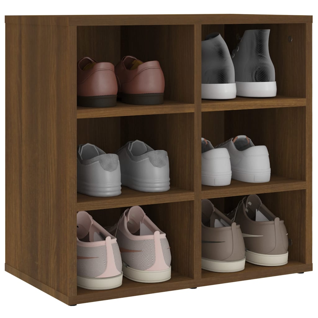 vidaXL Shoe Cabinets 2 pcs Brown Oak 52,5x30x50 cm