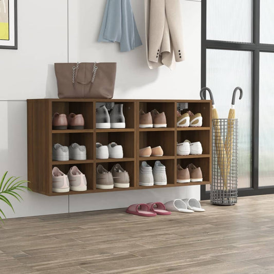 vidaXL Shoe Cabinets 2 pcs Brown Oak 52,5x30x50 cm