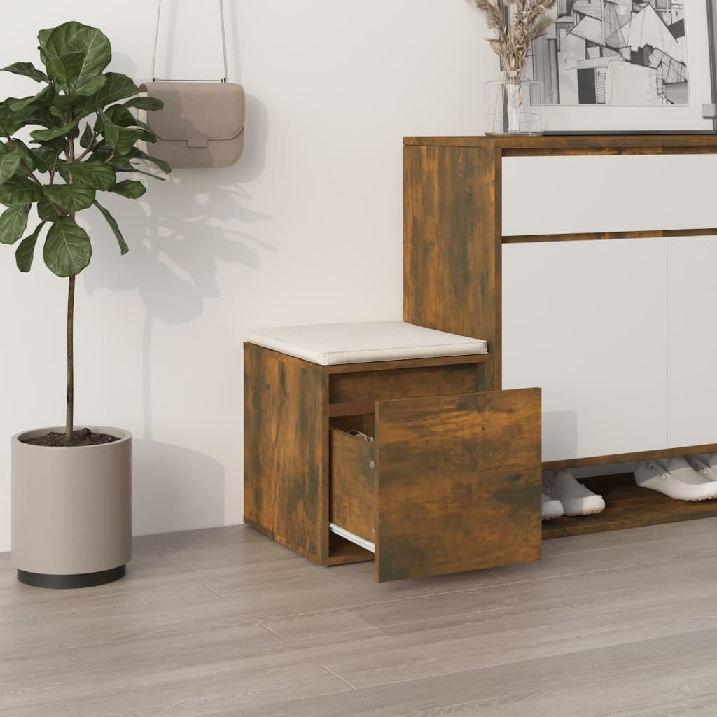 vidaXL Box Drawer Smoked Oak 40.5x40x40 cm Engineered Wood