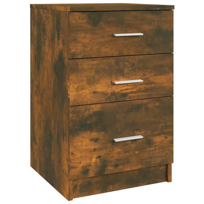 vidaXL Bed Cabinet Smoked Oak 40x40x63 cm Engineered Wood