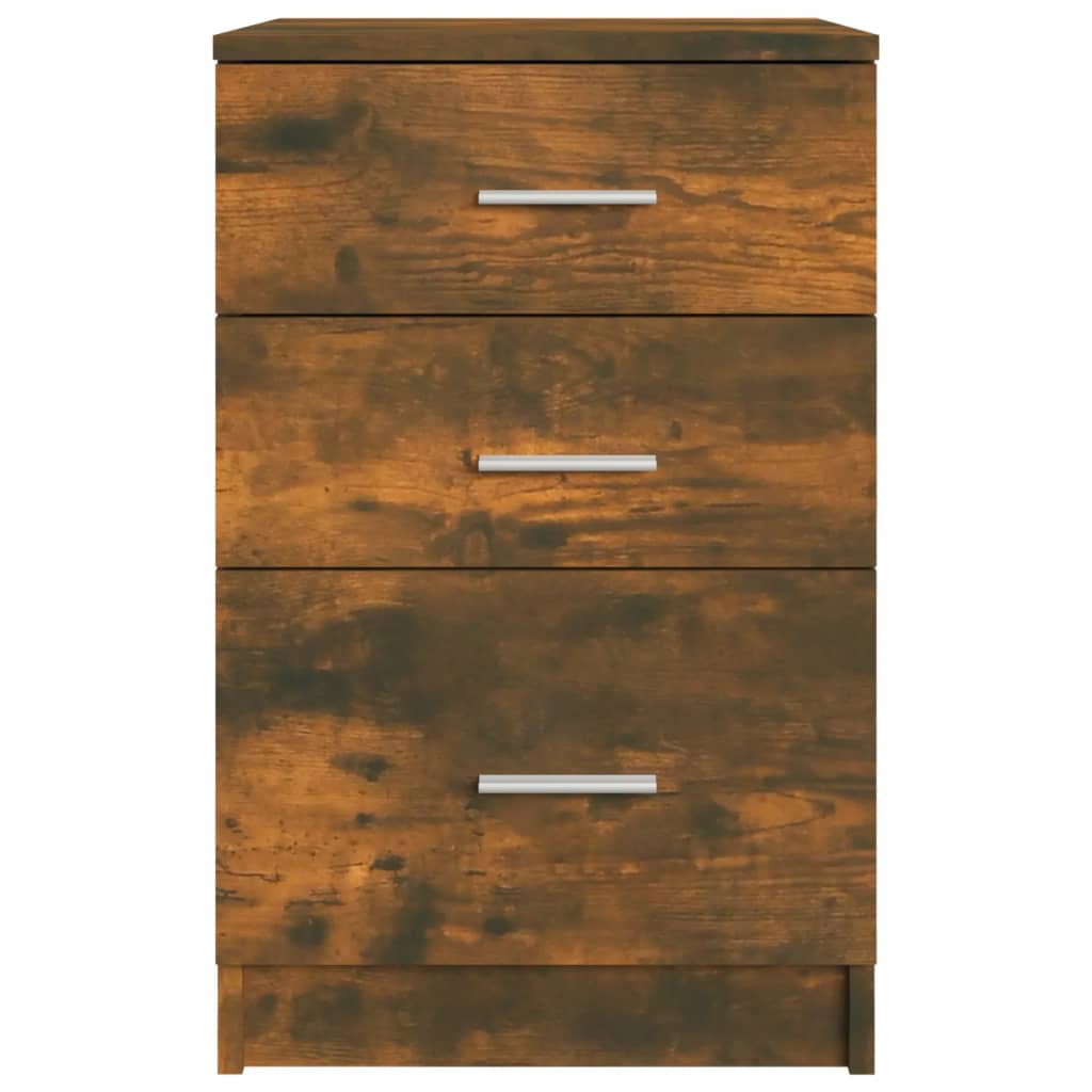 vidaXL Bed Cabinet Smoked Oak 40x40x63 cm Engineered Wood