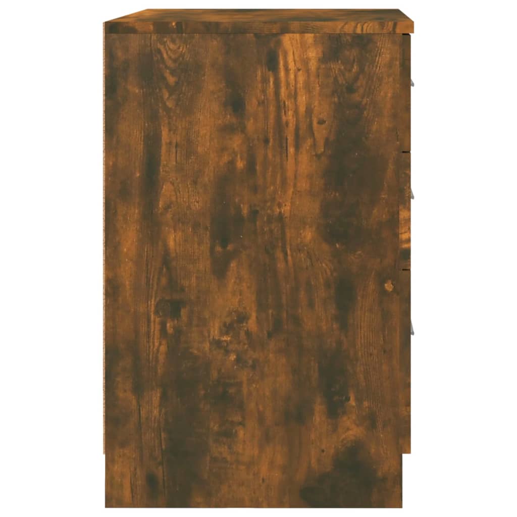 vidaXL Bed Cabinet Smoked Oak 40x40x63 cm Engineered Wood