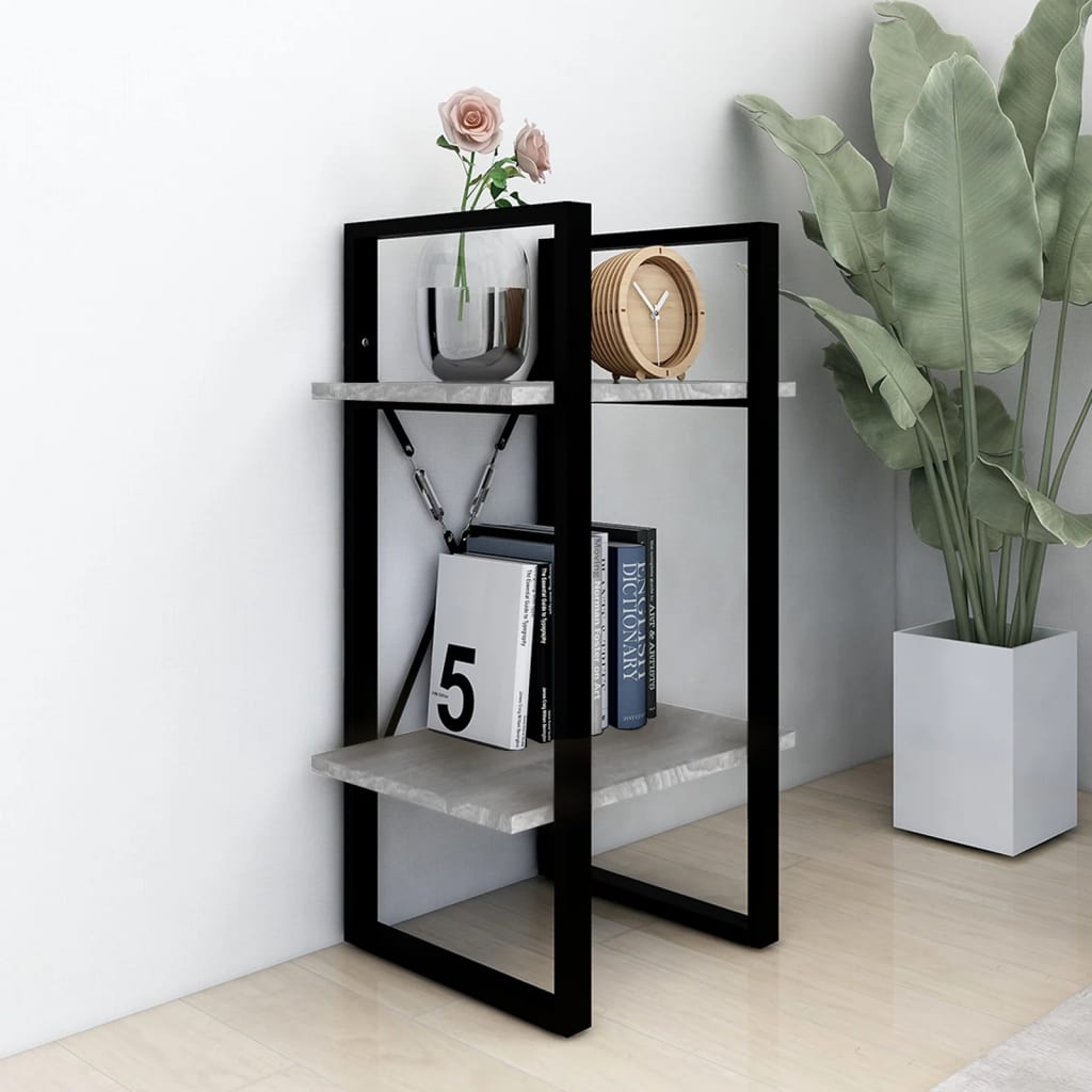 vidaXL 2-Tier Book Cabinet Grey Sonoma 40x30x70 cm Engineered Wood