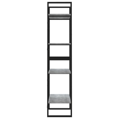 vidaXL 4-Tier Book Cabinet Grey Sonoma 60x30x140 cm Engineered Wood