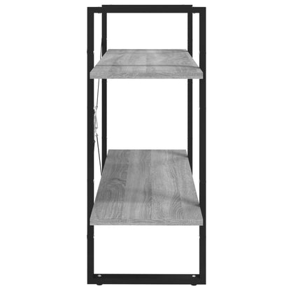 vidaXL 2-Tier Book Cabinet Grey Sonoma 80x30x70 cm Engineered Wood