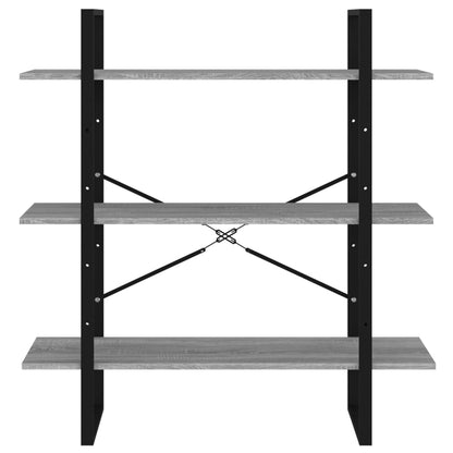 vidaXL Book Cabinet Grey Sonoma 100x30x105 cm Engineered Wood
