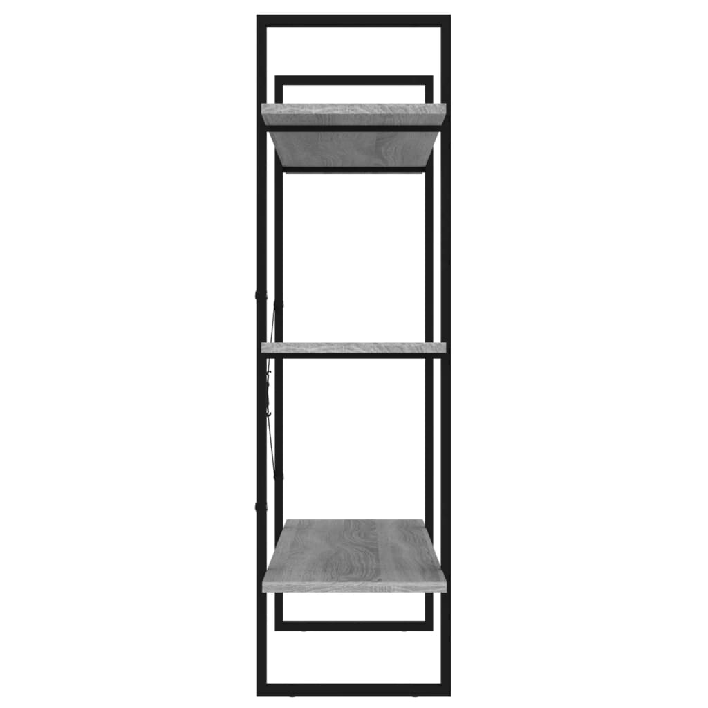 vidaXL Book Cabinet Grey Sonoma 100x30x105 cm Engineered Wood