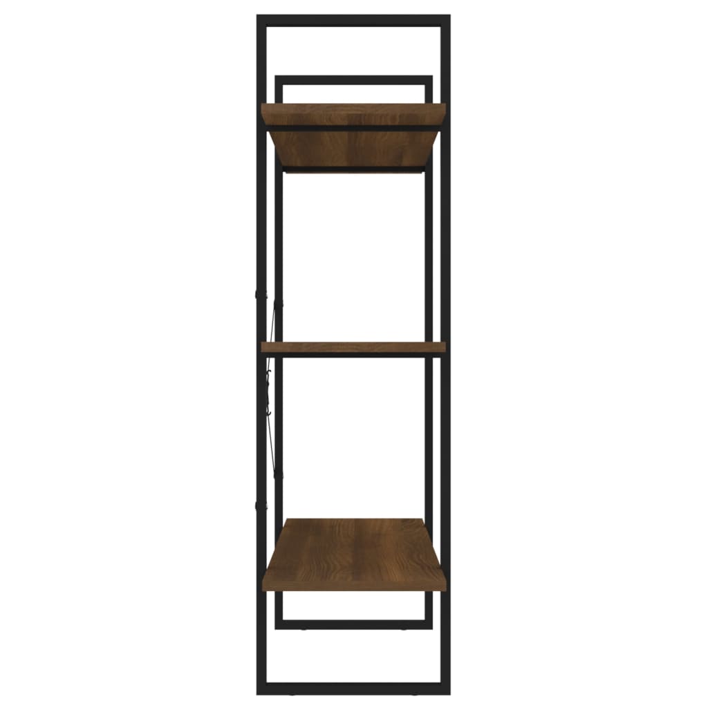 vidaXL Book Cabinet Brown Oak 100x30x105 cm Engineered Wood