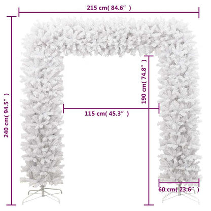vidaXL Christmas Tree Arch White 240 cm