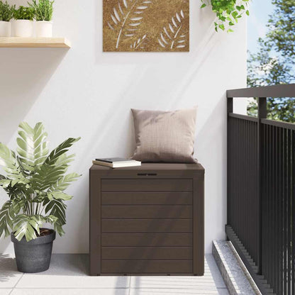 152194 vidaXL Garden Storage Box Brown 58,5x46x55 cm Polypropylene