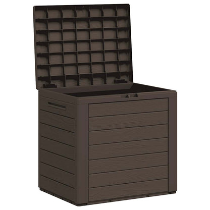 152194 vidaXL Garden Storage Box Brown 58,5x46x55 cm Polypropylene