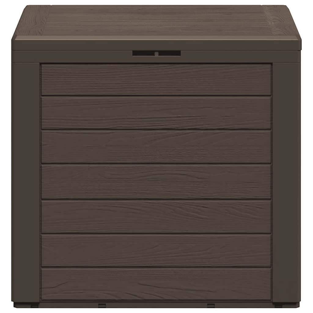 vidaXL Garden Storage Box Brown 58.5x46x55 cm Polypropylene