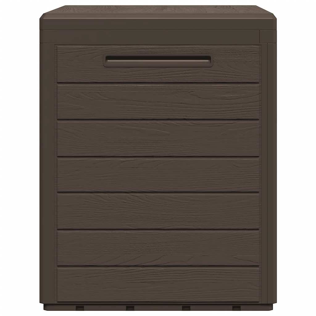 vidaXL Garden Storage Box Brown 58.5x46x55 cm Polypropylene