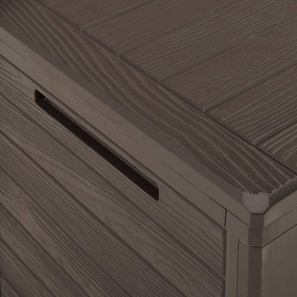 vidaXL Garden Storage Box Brown 58.5x46x55 cm Polypropylene