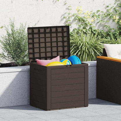 152194 vidaXL Garden Storage Box Brown 58,5x46x55 cm Polypropylene