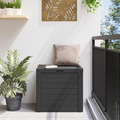 vidaXL Garden Storage Box Anthracite 58.5x46x55 cm Polypropylene