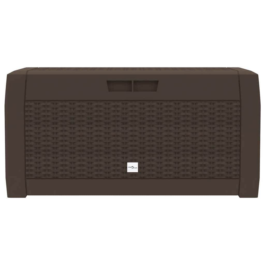 vidaXL Garden Storage Box Brown 119x48x60 cm PP