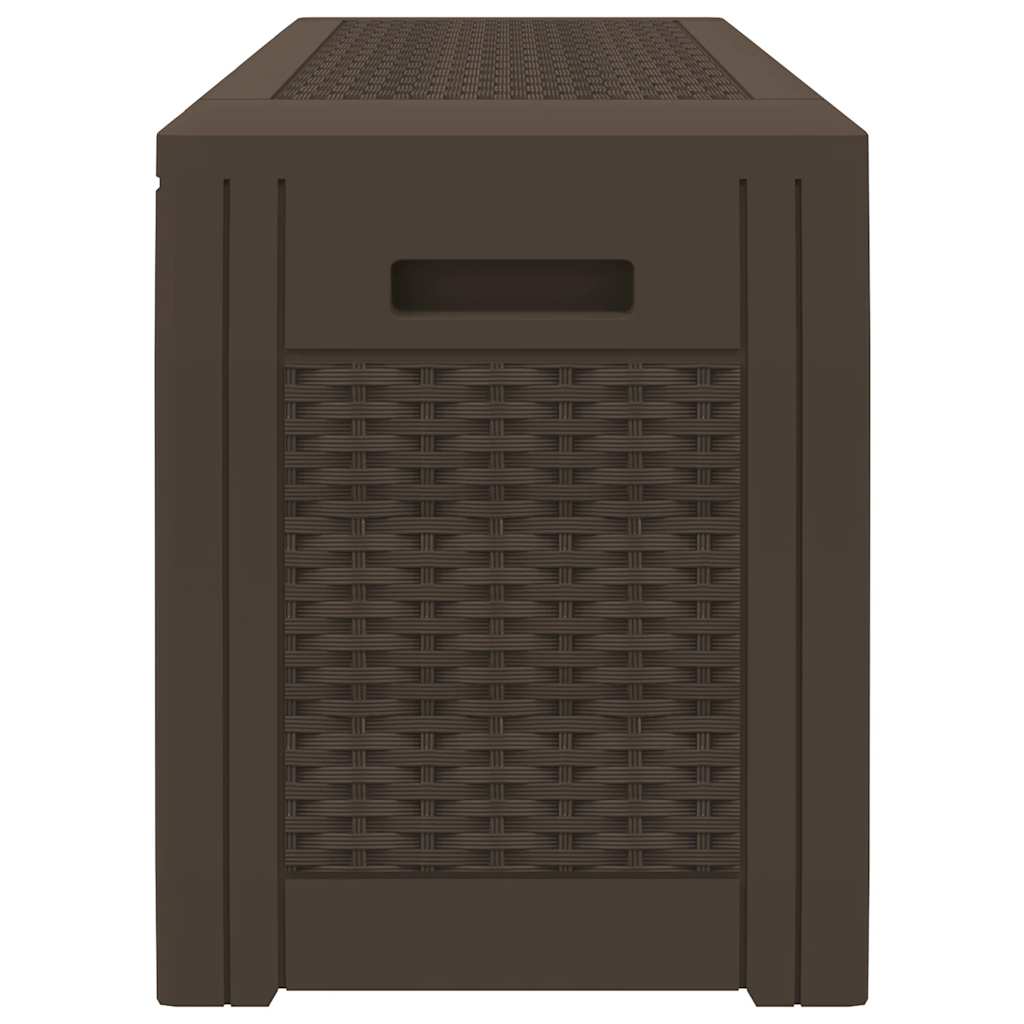 vidaXL Garden Storage Box Brown 119x48x60 cm PP