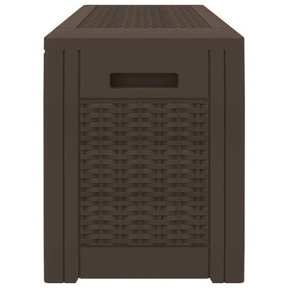 vidaXL Garden Storage Box Brown 119x48x60 cm PP