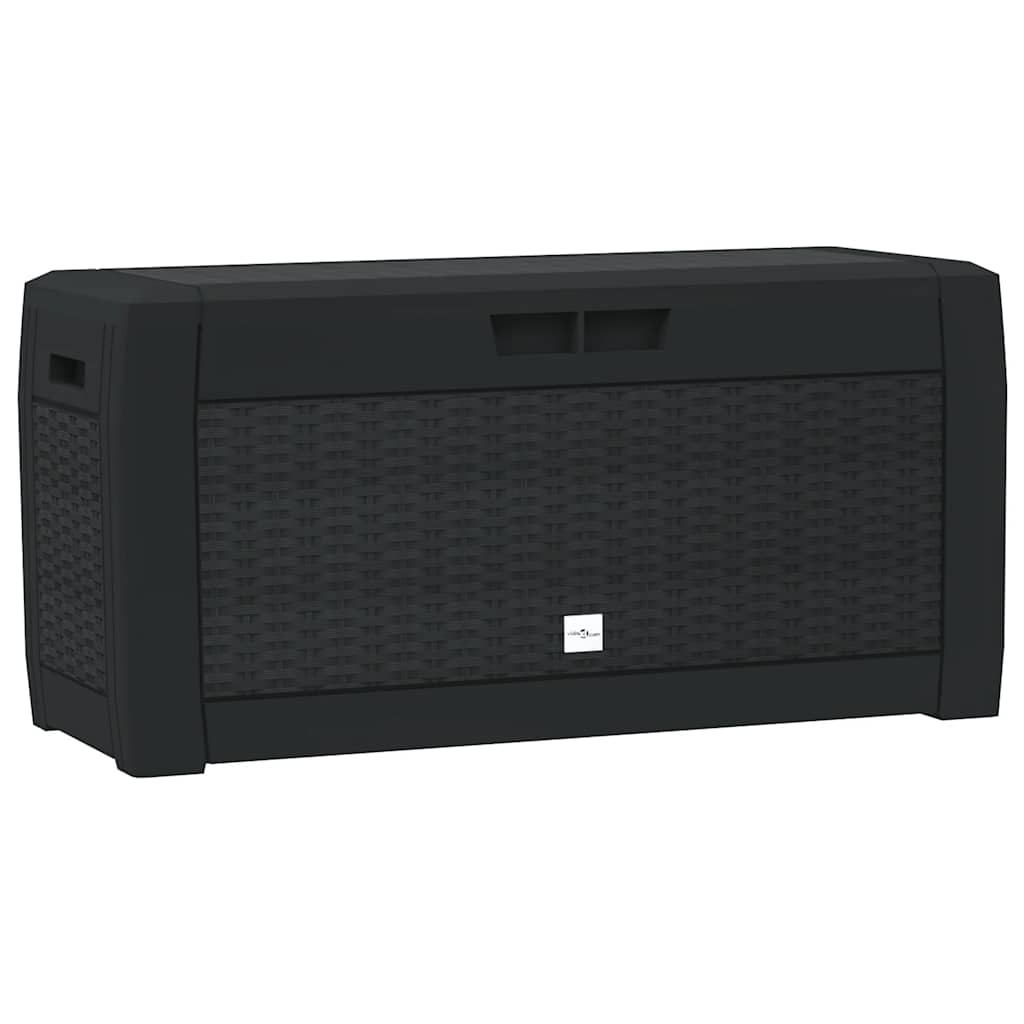 vidaXL Garden Storage Box Anthracite 119x48x60 cm Polypropylene