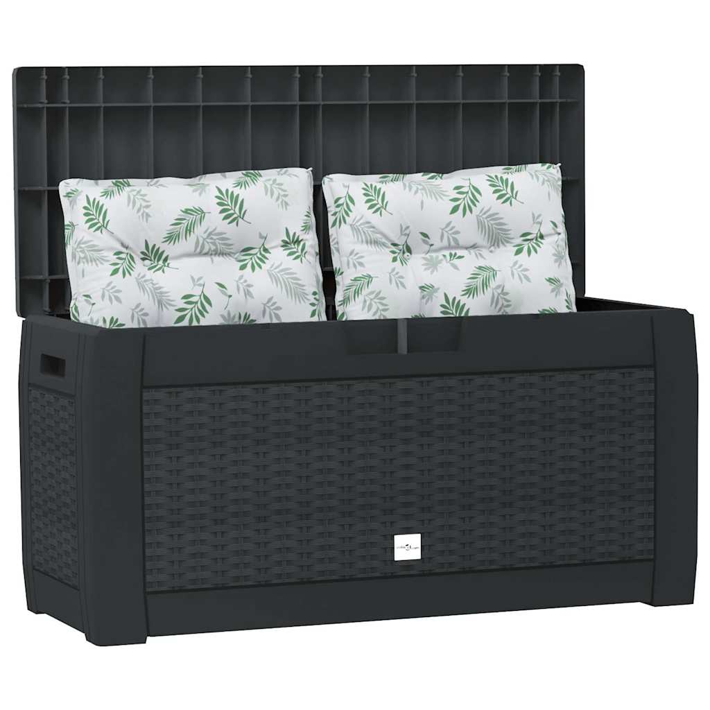 vidaXL Garden Storage Box Anthracite 119x48x60 cm Polypropylene