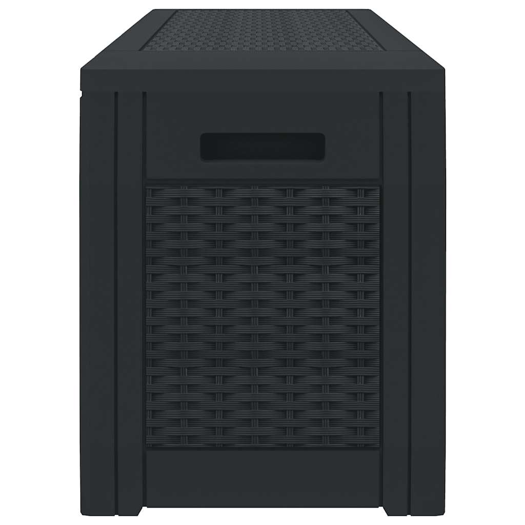 vidaXL Garden Storage Box Anthracite 119x48x60 cm Polypropylene