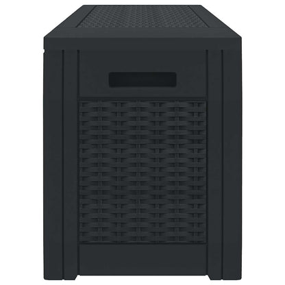 vidaXL Garden Storage Box Anthracite 119x48x60 cm Polypropylene
