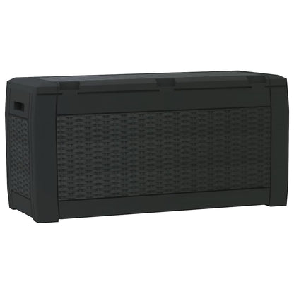 vidaXL Garden Storage Box Anthracite 119x48x60 cm Polypropylene