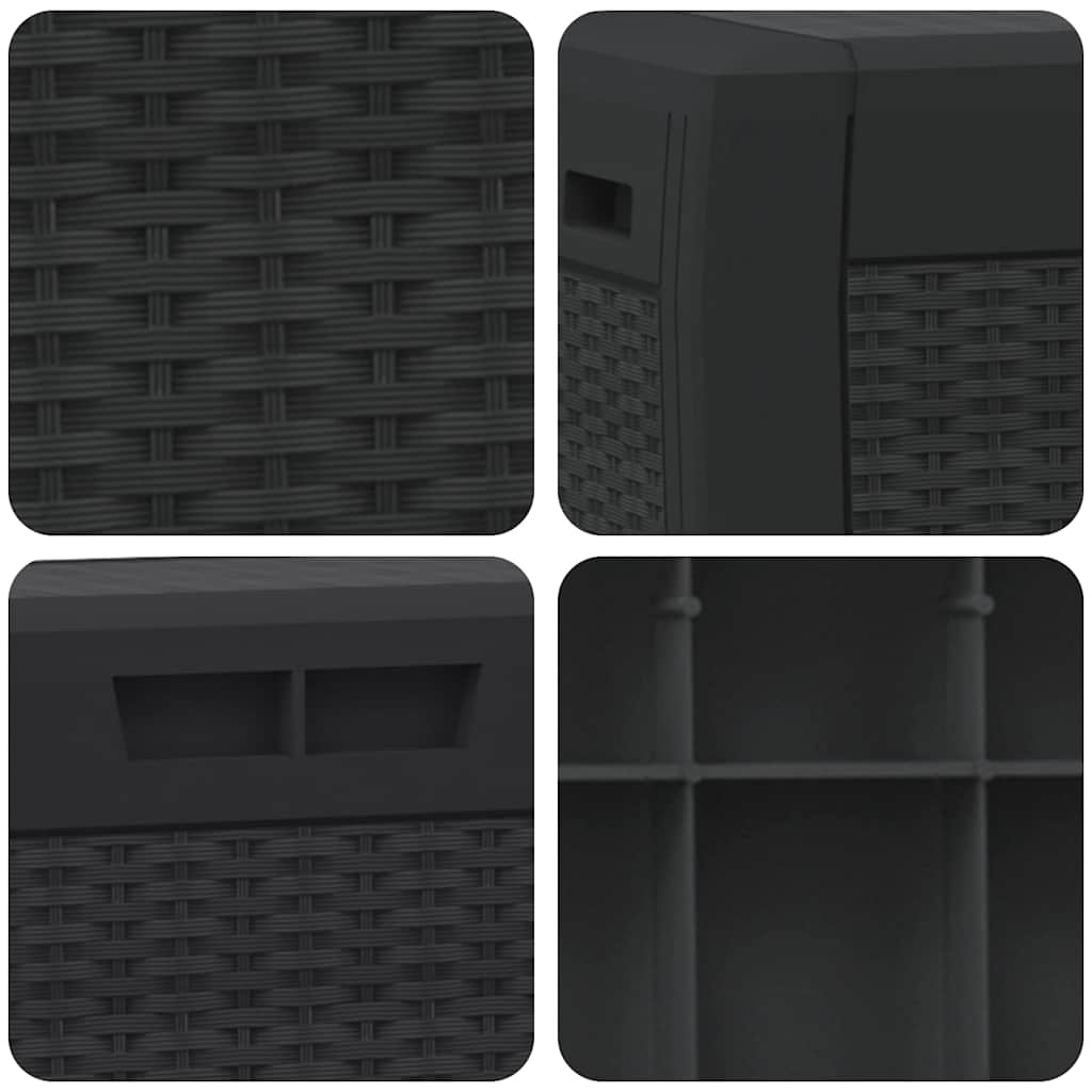 vidaXL Garden Storage Box Anthracite 119x48x60 cm Polypropylene