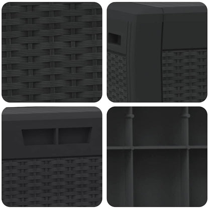vidaXL Garden Storage Box Anthracite 119x48x60 cm Polypropylene
