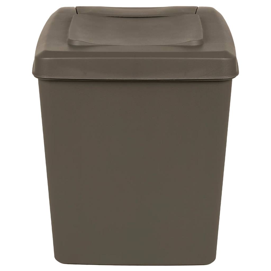 vidaXL Stackable Garbage Bin Boxes 3 pcs Grey 75 L Polypropylene